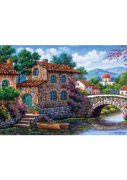 Çiçekli Kanal - 500 Parça  Çocuk Puzzle & Yapboz