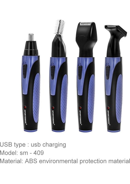 4ü 1 Arada Elektrikli Tıraş Makinesi Seti - Mavi (Yurt Dışından) indirimleri