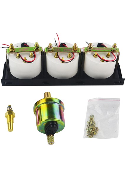 Araba Üçlü Metre Kiti 2 '' 52MM Aydınlatma Arabalar Için 12 V Metre Takometre 8-16V TAG02 (Yurt Dışından)