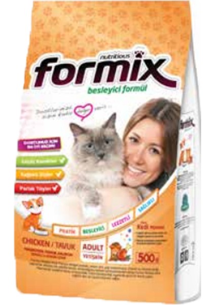 Tavuklu Yetişkin Kuru kedi Maması 500 gr