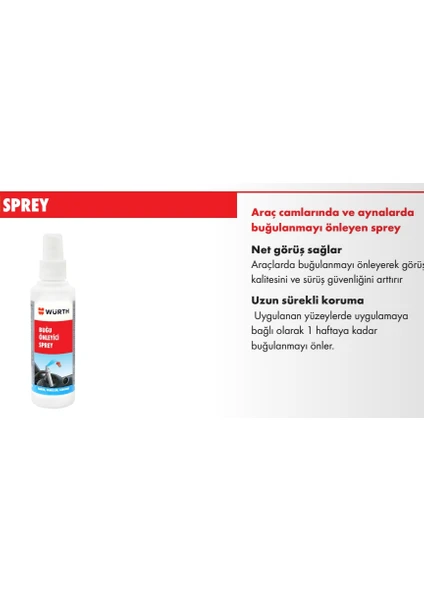 Buğu Önleyici Sprey 150 ml