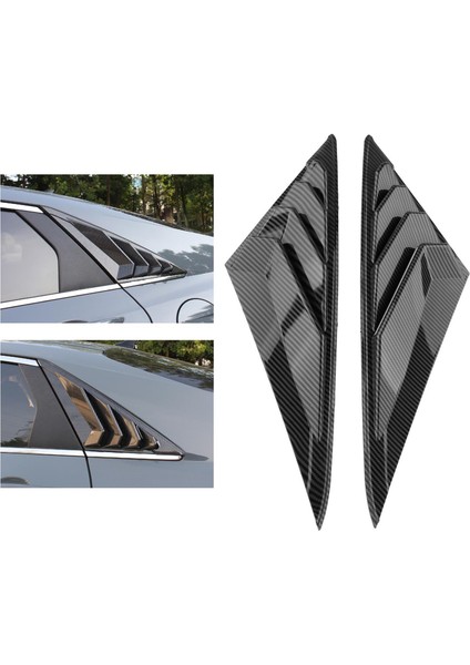 Arka Pencere Havalandırma Louvers Deklanşör Kepçe Sol / Hyundai Elantra Karbon Fiber Desen Için Sağ (Yurt Dışından)