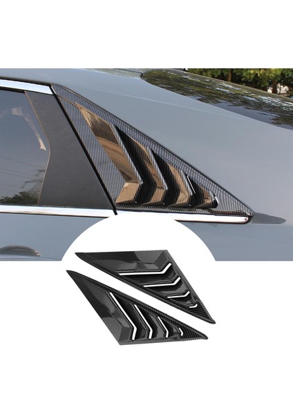 Arka Pencere Havalandırma Louvers Deklanşör Kepçe Sol / Hyundai Elantra Karbon Fiber Desen Için Sağ (Yurt Dışından)