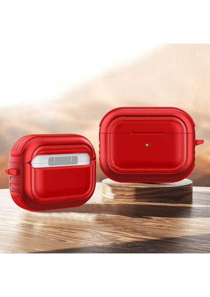 Kablosuz Kulaklıklar Darbeye Dayanıklı Tpu + Pc Koruyucu Kılıf Aırpods Pro Için Karabina ile Koruyucu Kılıf (Yurt Dışından)