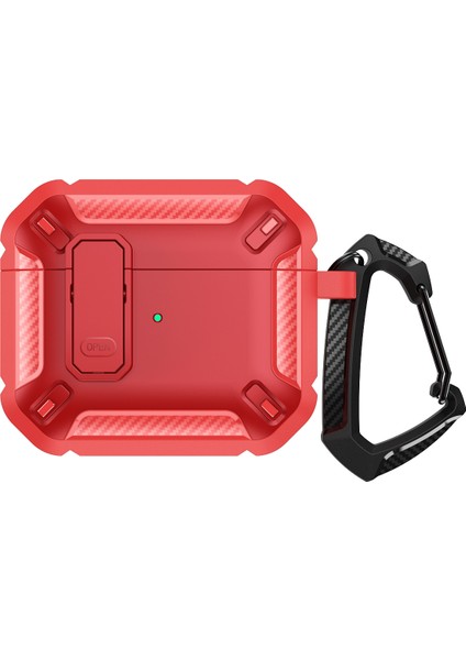 Kalkan Darbeye Dayanıklı Kulaklık Koruyucu Kılıf Aırpods Için Kanca ile 3 (Yurt Dışından)