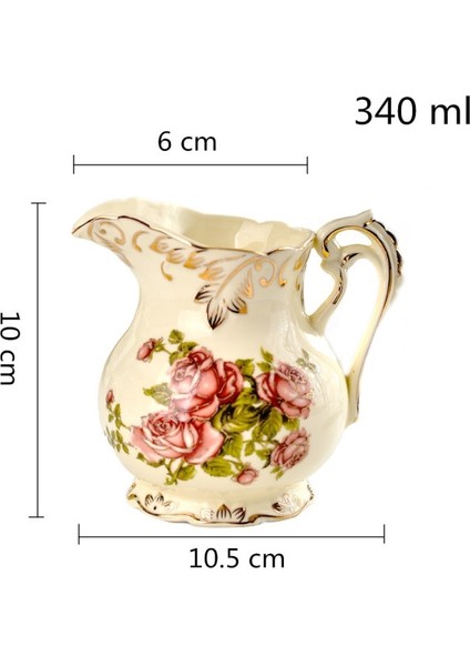 Fildişi Porselen Şeker Kase Seramik Süt Sürahi Gıda Saklama Kapları Mutfak Aletleri Kahve Ve Çay Aksesuarları Gül | Şeker Ve Krema Tencere (Yurt Dışından) fiyatları