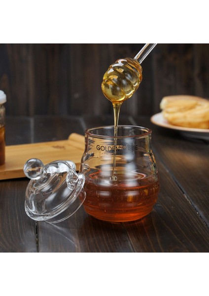 2 Adet 250 Ml Cam Şişe Bal Pot Temizle Reçel Kavanoz Kepçe Ve Kapak İle Set Ev Mutfak Cam Pot Konteyner Kullanın | Şeker Ve Krema Tencere (Yurt Dışından)