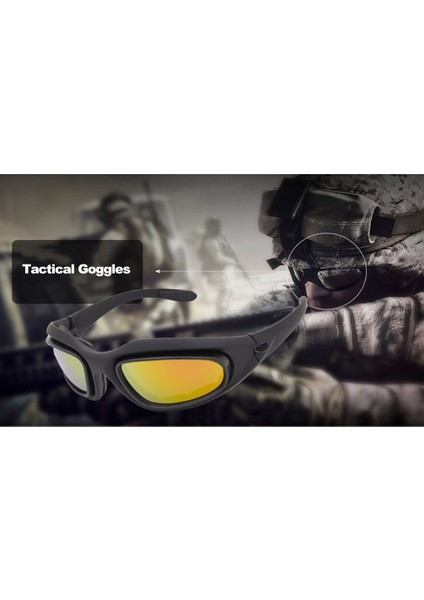 Top Sport Polarize UV400 Taktik Gözlük C5 Çekim Gözlük 4 Lens (Yurt Dışından)