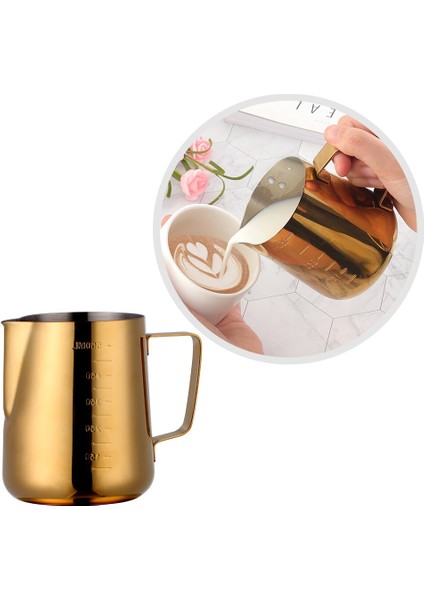1 Adet Paslanmaz Çelik Sürahi Kahve Frothing Sürahi Çekme Çiçek Fincanı Cappuccino Süt Pot Espresso Kupası Latte Sanat Süt Froother Sürahi | Kupalar | Kupalar (Yurt Dışından)