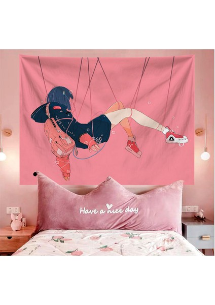 150X130 Cm Okul Kız Goblen Duvar Kumaş Kawaii Odası Dekor Anime Duvar Halı Battaniye Duvar Asılı Kaplamalar Serin Yurdu Yatak Odası Dekor | Dekoratif Gobiyeller (Yurt Dışından)