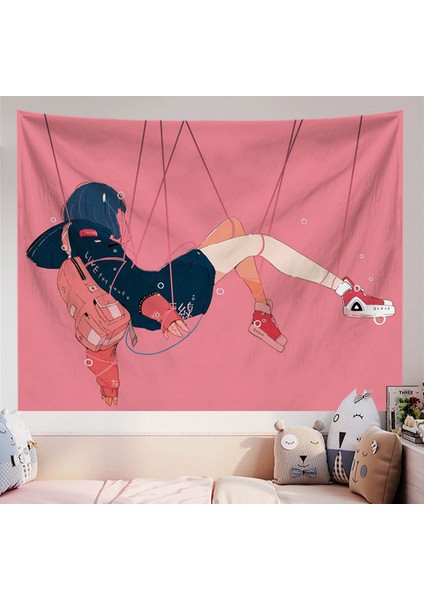 150X130 Cm Okul Kız Goblen Duvar Kumaş Kawaii Odası Dekor Anime Duvar Halı Battaniye Duvar Asılı Kaplamalar Serin Yurdu Yatak Odası Dekor | Dekoratif Gobiyeller (Yurt Dışından)