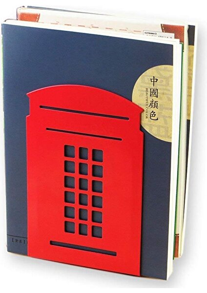 Ppyy 1 Çift Londra Telefon Kulübesi Tasarım Anti Skid Bookends Kitap Raf Tutucu Kırtasiye (Kırmızı) | (Yurt Dışından)