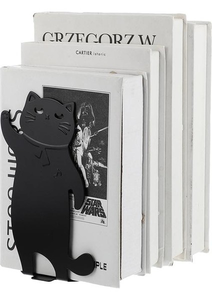 1 Çift Kedi Tasarım Bookend Demir Bookend Kitap Durdurucu Book Book Home Için Kitap Standı | (Yurt Dışından)