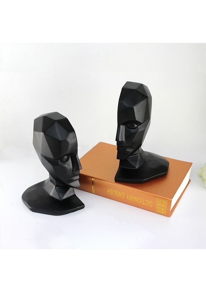 Reçine Insan Yüz Beyin Bookends Vintage Kitap Durdurucu Ayarlanabilir Kitaplık Kitaplar Için Standı Ev Ofis Süslemeleri Masa Organizatör | Bookends (Yurt Dışından)