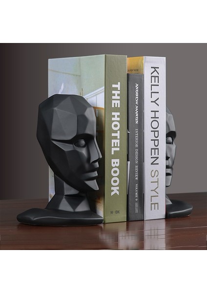 Reçine Insan Yüz Beyin Bookends Vintage Kitap Durdurucu Ayarlanabilir Kitaplık Kitaplar Için Standı Ev Ofis Süslemeleri Masa Organizatör | Bookends (Yurt Dışından)