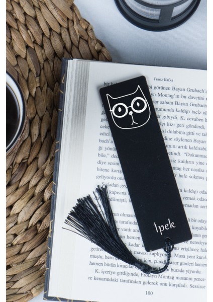 Kediseverlere Özel Ahşap Kitap Ayracı