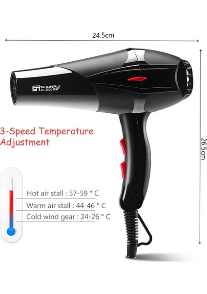 240 V Profesyonel 3200 W Saç Kurutma Makinesi Güçlü Güç Kuaför Salon Styling Araçları Sıcak / Soğuk Hava Bıçak Kurutucu 2 Hız Ayarı | Saç Kurutma Makineleri (Yurt Dışından)