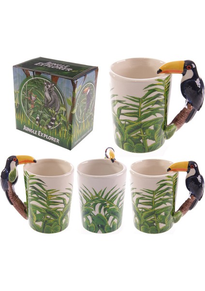 Toucan Şeklindeki Saplı Yenilik Seramik Orman Kupa (Yurt Dışından)