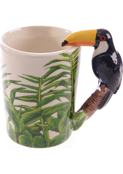 Toucan Şeklindeki Saplı Yenilik Seramik Orman Kupa (Yurt Dışından)