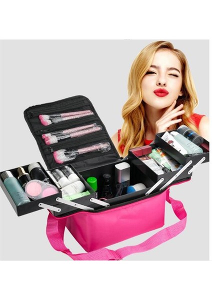 Kadın Lady Makyaj Kozmetik Kılıf Tuvalet Crossbody Çanta Seyahat Çanta Organizatör Saklama Kutusu Taşınabilir Güzel Bavul | Kozmetik Çanta Ve Davalar (Yurt Dışından) modelleri