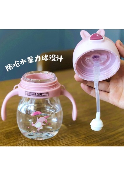 250Ml Bebek Saman Çocuk İle Biberon Biberon Besleme Öğrenmek Içme Şişe Çocuk Eğitim Kupası Saman | Şişeler (Mavi) (Yurt Dışından)