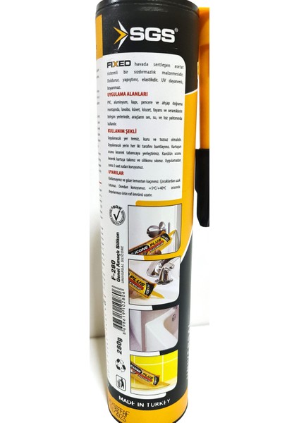 Fixed Şeffaf Silikon Sgs Fıxed Sılıcone/plus F-280 Şeffaf Silikon fiyatları