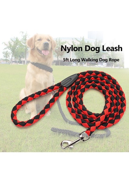 5ft Köpek Gezdirme Kayışı - Kırmızı (Yurt Dışından) fırsatları