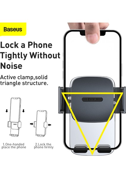 Siyah Kolay Kontrol Kelepçe Araç Montaj Tutucu Takım 4.7-6.7 Inç Evrensel Montaj Vantuz Tutucu Otomatik Xiaomi Samsung Huawei Için (Yurt Dışından) indirimleri