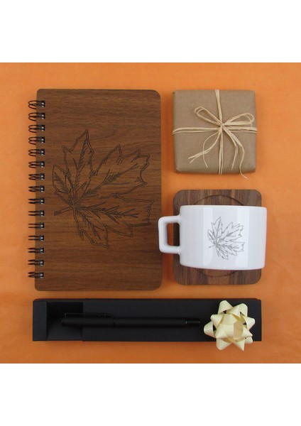 Çınar Ağacı Yaprağı Tasarımlı Kupa