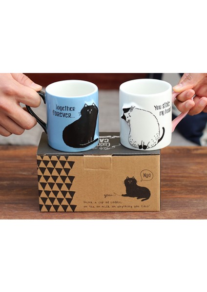 2 Adet Lüks Öpücük Kedi Kupası Çift Seramik Kupalar Evli Çiftler Yıldönümü Sabah Kupa Süt Kahve Çay Kahvaltı Sevgililer Günü | Bira Steins (Yurt Dışından) modelleri