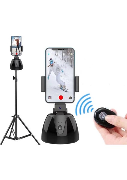 360 Derece Akıllı Takip Ptz Şarj Nesnesi Izleme Kamerası Aı Yüz Tanıma Kamerası 360PRO Şarj Evrensel Braket Uzaktan Kumanda (Yurt Dışından)