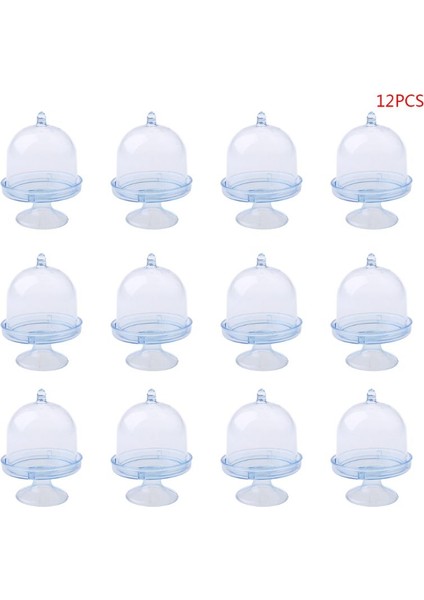 12 Adet Mini Kek Cupcake Kapaklı Şeker Kutusu Standı Doğum Günü Düğün Parti Supplie Dropshipping | Şeker Ve Krema Tencere (Yurt Dışından)