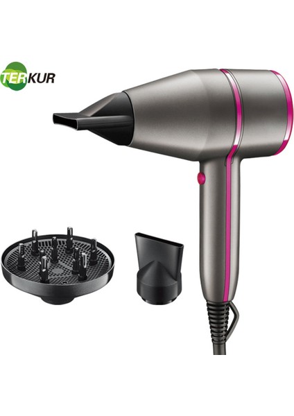 Iyonik Saç Kurutma Makinesi Güçlü Kurutucular Saç 2 Hız 3 Isıtma Salonu Ve Ev Kullanımı Fast Kurutma Makinesi Difüzörlü Hızlı Kurutma Styling Blower | Saç Kurutma Makineleri