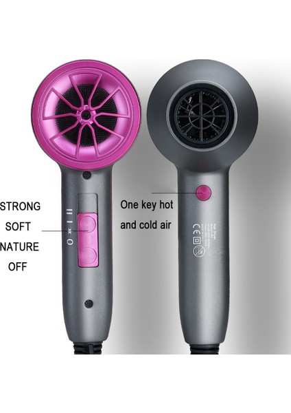 Iyonik Saç Kurutma Makinesi Güçlü Kurutucular Saç 2 Hız 3 Isıtma Salonu Ve Ev Kullanımı Fast Kurutma Makinesi Difüzörlü Hızlı Kurutma Styling Blower | Saç Kurutma Makineleri