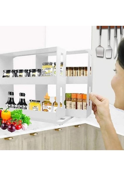 2 Katmanlı Depolama Mutfak Dönen Baharatlar Kavanoz Şişe Depolama Raf Mutfak Şişesi Depolama Organizatör Rafları Slayt Dolabı | Depolama Tutucular Ve Raflar (Yurt Dışından) fiyatları