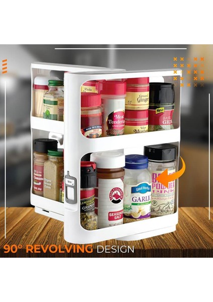 2 Katmanlı Depolama Mutfak Dönen Baharatlar Kavanoz Şişe Depolama Raf Mutfak Şişesi Depolama Organizatör Rafları Slayt Dolabı | Depolama Tutucular Ve Raflar (Yurt Dışından) fırsatları