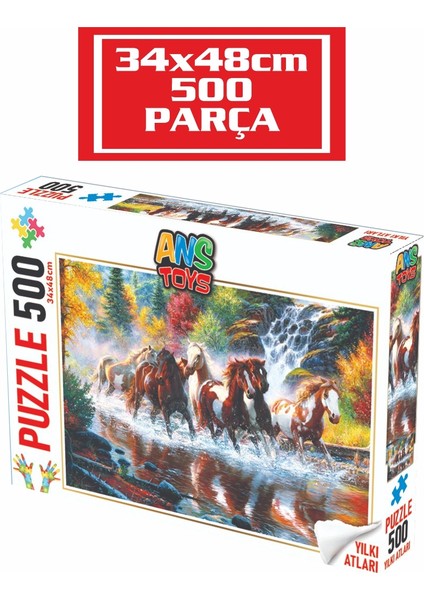 Ans Toys Puzzle Yılkı Atları 500 Parça (34 x 48CM)