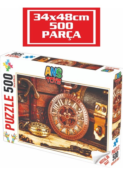 Ans Toys Puzzle Nostaljik Saat 500 Parça (34 x 48CM)