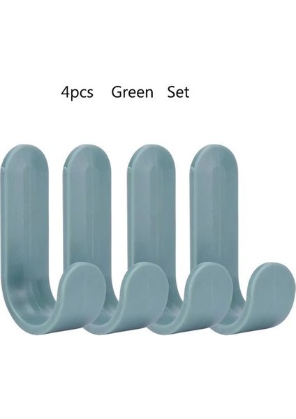 4 Adet Renkli Rastgele Havlu Kancası Plastik Kapı Askı Kendinden Yapışkanlı Duvar Askısı Şapka Rafları Anahtarlık Duvar Organizatör Ev Dekor Anahtarlık (Yurt Dışından)