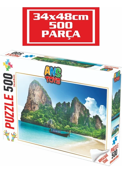 Ans Toys Puzzle Kumsaldaki Tekne 500 Parça (34 x 48CM)