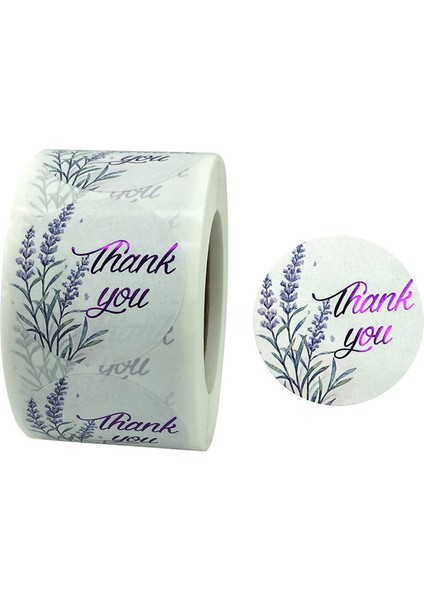 Teşekkür Ederim Çıkartmalar Lavanta ile Yanıp Sönen Mor Mühürler Için 1000 Etiket (Yurt Dışından)