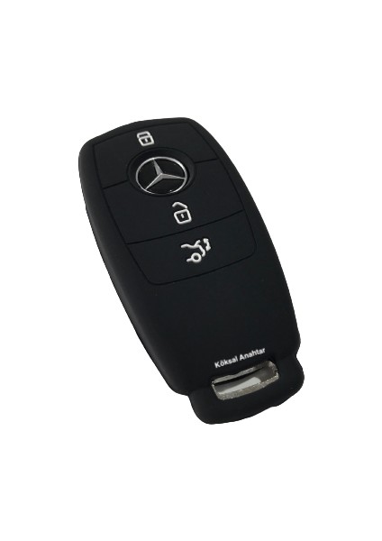Mercedes-Benz Smart Anahtar Silikon Anahtar Kılıfı (Siyah Renk)
