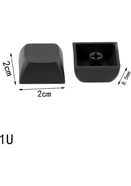 10 Parça 1u Keycaps Kalın Pbt Dıy Parçaları Için Kiraz Mx Mekanik Klavye Siyah  (Yurt Dışından)