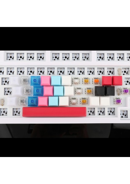 10 Parça 1u Keycaps Kalın Pbt Dıy Parçaları Için Kiraz Mx Mekanik Klavye Siyah  (Yurt Dışından)