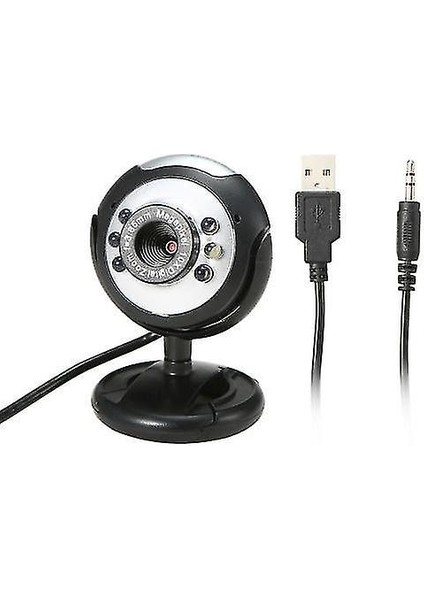 640P Webcam Mikrofon ile Canlı Webcam 360 Derece Dönebilen USB Web Kamera Pc Dizüstü Bilgisayar (Yurt Dışından)