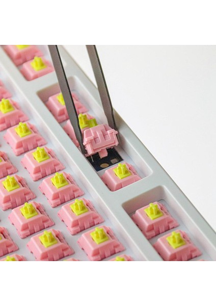 5x Klavye Yağlama Anahtarı Çektirme Kitleri Keycap Çektirme Dengeleyici Pembe Için Evrensel (Yurt Dışından)