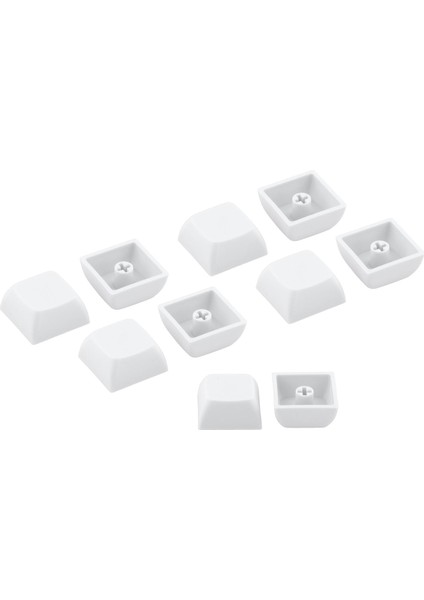 10 Parça 1u Keycaps Kalın Pbt Dıy Parçaları Için Kiraz Mx Mekanik Klavye Beyaz  (Yurt Dışından)