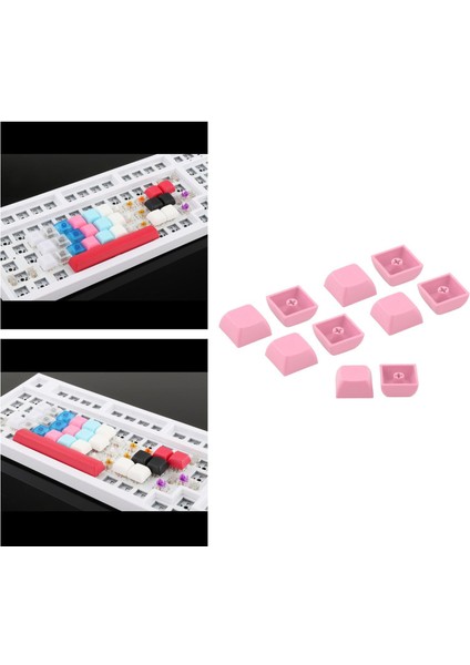 10 Parça 1u Keycaps Kalın Pbt Dıy Parçaları Için Kiraz Mx Mekanik Klavye Pembe (Yurt Dışından)