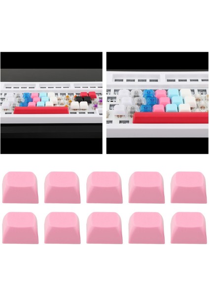 10 Parça 1u Keycaps Kalın Pbt Dıy Parçaları Için Kiraz Mx Mekanik Klavye Pembe (Yurt Dışından)