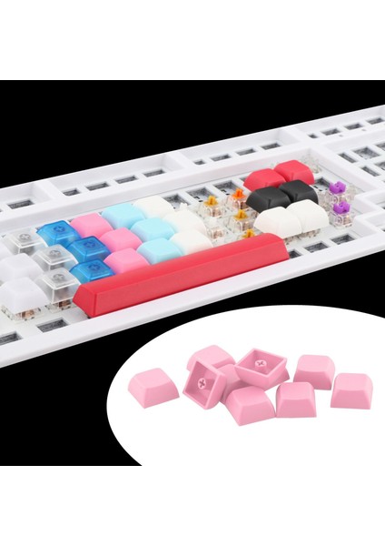 10 Parça 1u Keycaps Kalın Pbt Dıy Parçaları Için Kiraz Mx Mekanik Klavye Pembe (Yurt Dışından)